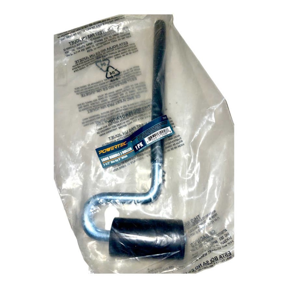 Powertech 71010 Long Handle J-Roller with Rubber Roller, 1-1/2-Inch by 3-Inch